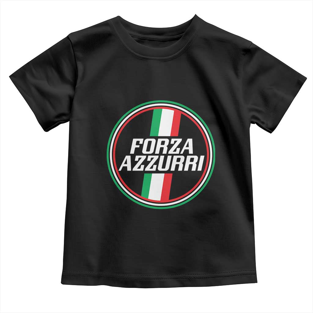 Italian Sport Support Toddler T Shirt Let's Go Italy Forza Azzurri TS09 Black Print Your Wear