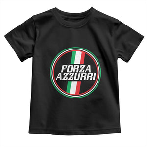 Italian Sport Support Toddler T Shirt Let's Go Italy Forza Azzurri TS09 Black Print Your Wear