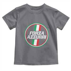Italian Sport Support Toddler T Shirt Let's Go Italy Forza Azzurri TS09 Charcoal Print Your Wear