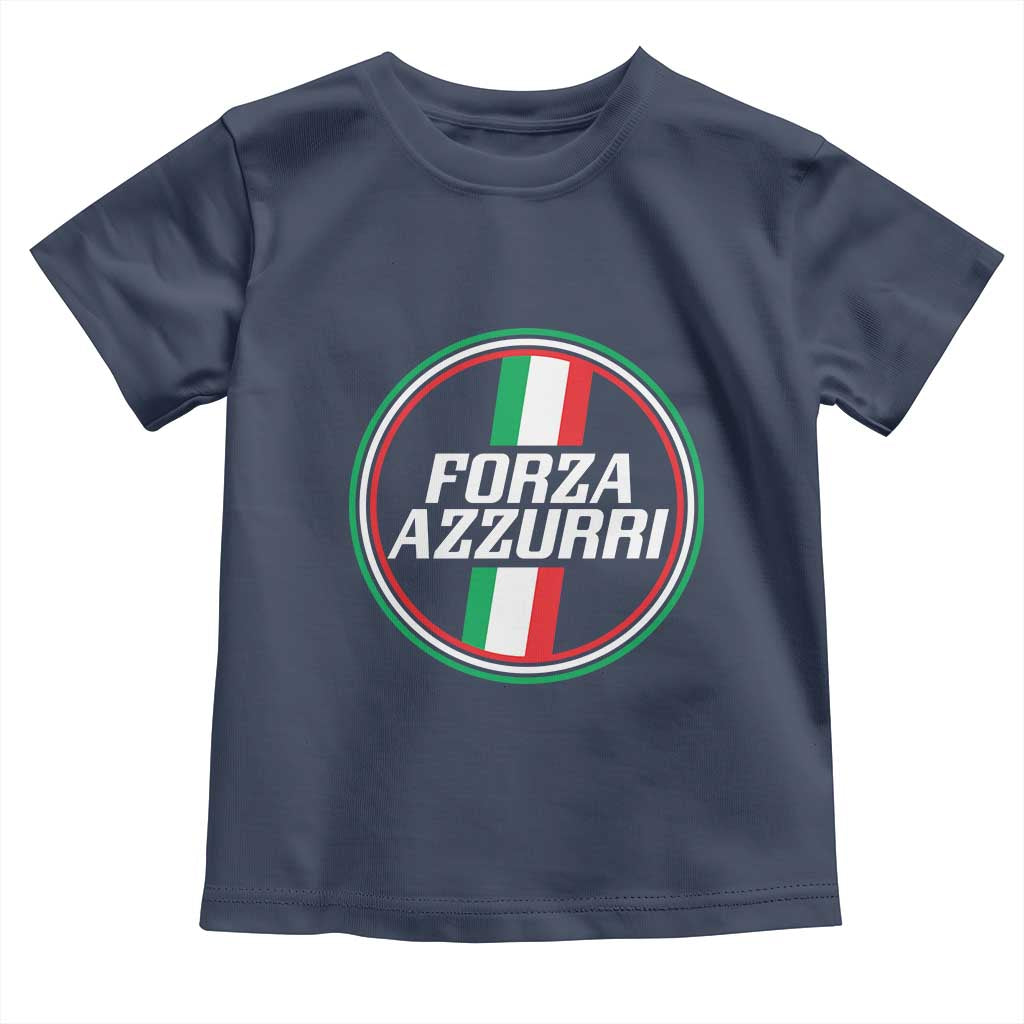 Italian Sport Support Toddler T Shirt Let's Go Italy Forza Azzurri TS09 Navy Print Your Wear