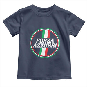 Italian Sport Support Toddler T Shirt Let's Go Italy Forza Azzurri TS09 Navy Print Your Wear