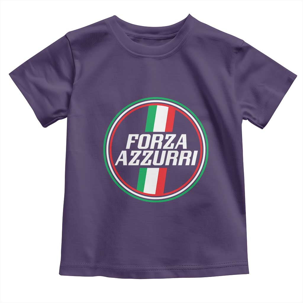 Italian Sport Support Toddler T Shirt Let's Go Italy Forza Azzurri TS09 Purple Print Your Wear