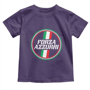Italian Sport Support Toddler T Shirt Let's Go Italy Forza Azzurri TS09 Purple Print Your Wear