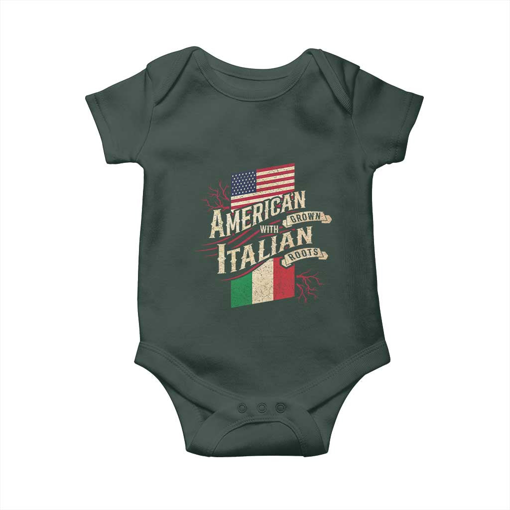 American Grown Italian Roots Patriot Baby Onesie TS09 Print Your Wear