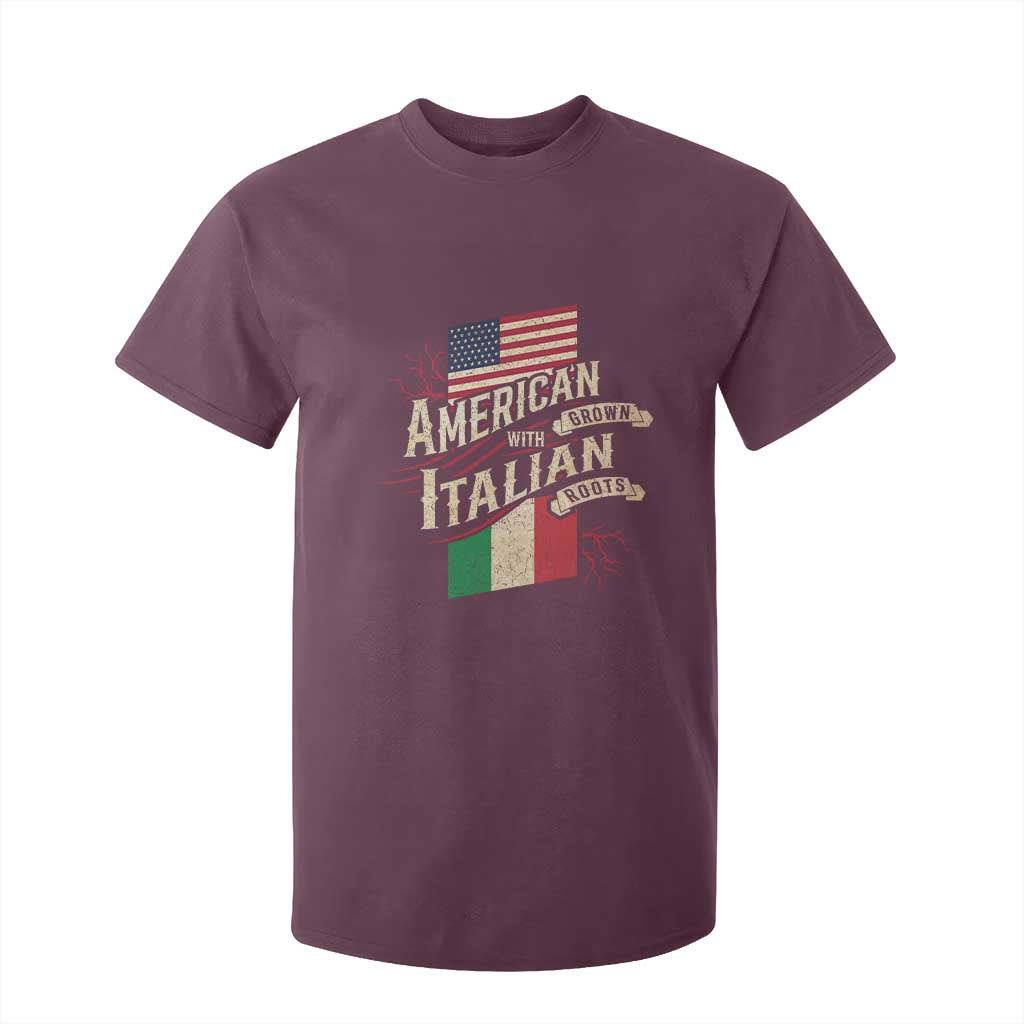 American Grown Italian Roots Patriot T Shirt For Kid TS09 Maroon Print Your Wear