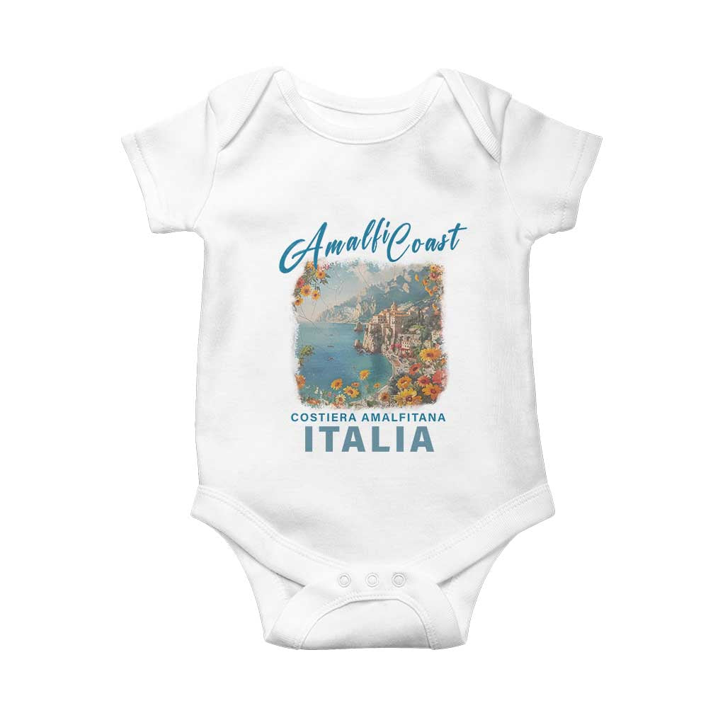 Italy Trip Baby Onesie Amalfi Coast Beautiful Beach TS09 White Print Your Wear
