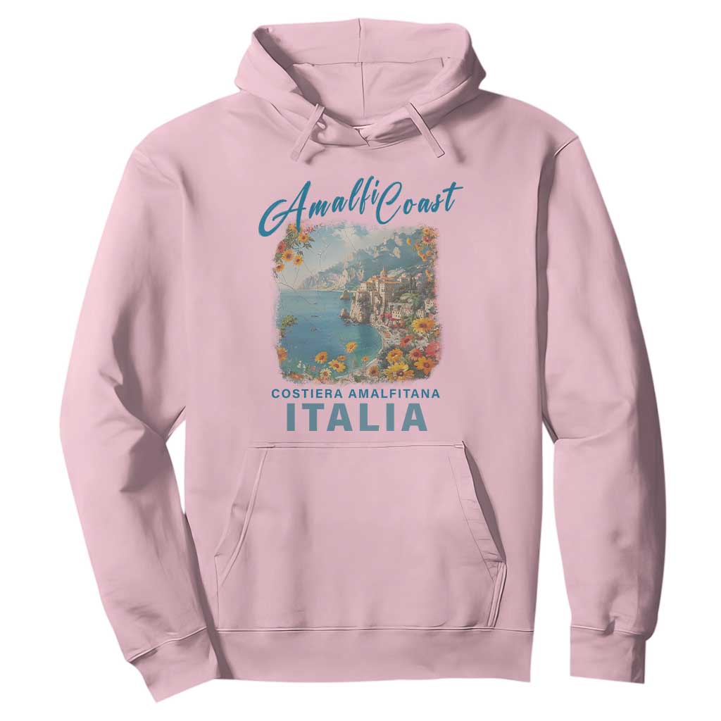 Italy Trip Hoodie Amalfi Coast Beautiful Beach TS09 Light Pink Print Your Wear