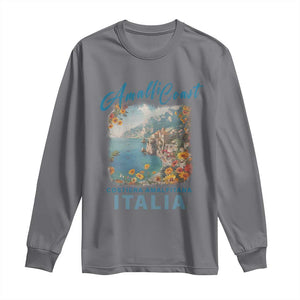 Italy Trip Long Sleeve Shirt Amalfi Coast Beautiful Beach TS09 Charcoal Print Your Wear