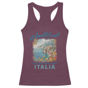 Italy Trip Racerback Tank Top Amalfi Coast Beautiful Beach TS09 Maroon Print Your Wear