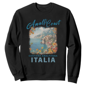 Italy Trip Sweatshirt Amalfi Coast Beautiful Beach TS09 Black Print Your Wear