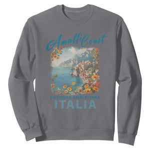 Italy Trip Sweatshirt Amalfi Coast Beautiful Beach TS09 Charcoal Print Your Wear