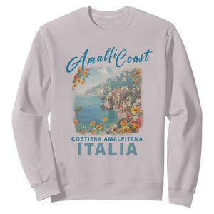 Italy Trip Sweatshirt Amalfi Coast Beautiful Beach TS09 Ice Gray Print Your Wear