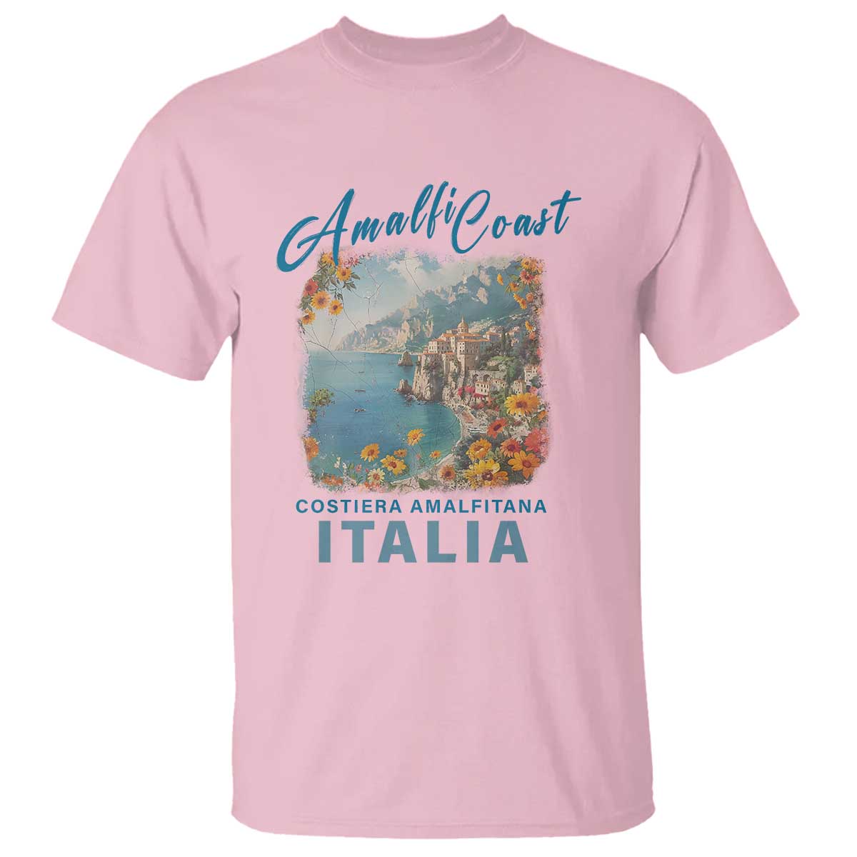 Italy Trip T Shirt Amalfi Coast Beautiful Beach TS09 Light Pink Print Your Wear