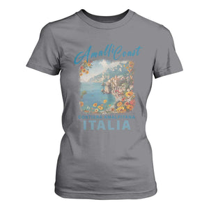 Italy Trip T Shirt For Women Amalfi Coast Beautiful Beach TS09 Charcoal Print Your Wear