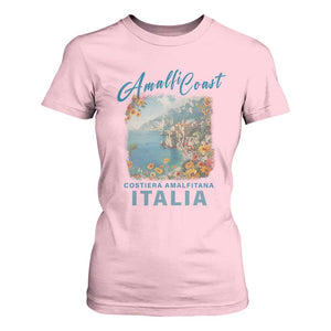 Italy Trip T Shirt For Women Amalfi Coast Beautiful Beach TS09 Light Pink Print Your Wear