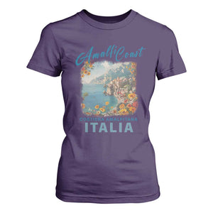 Italy Trip T Shirt For Women Amalfi Coast Beautiful Beach TS09 Purple Print Your Wear