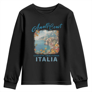 Italy Trip Youth Sweatshirt Amalfi Coast Beautiful Beach TS09 Black Print Your Wear
