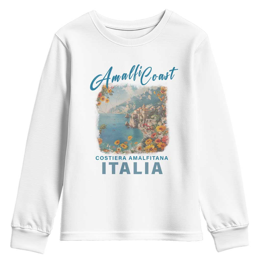 Italy Trip Youth Sweatshirt Amalfi Coast Beautiful Beach TS09 White Print Your Wear