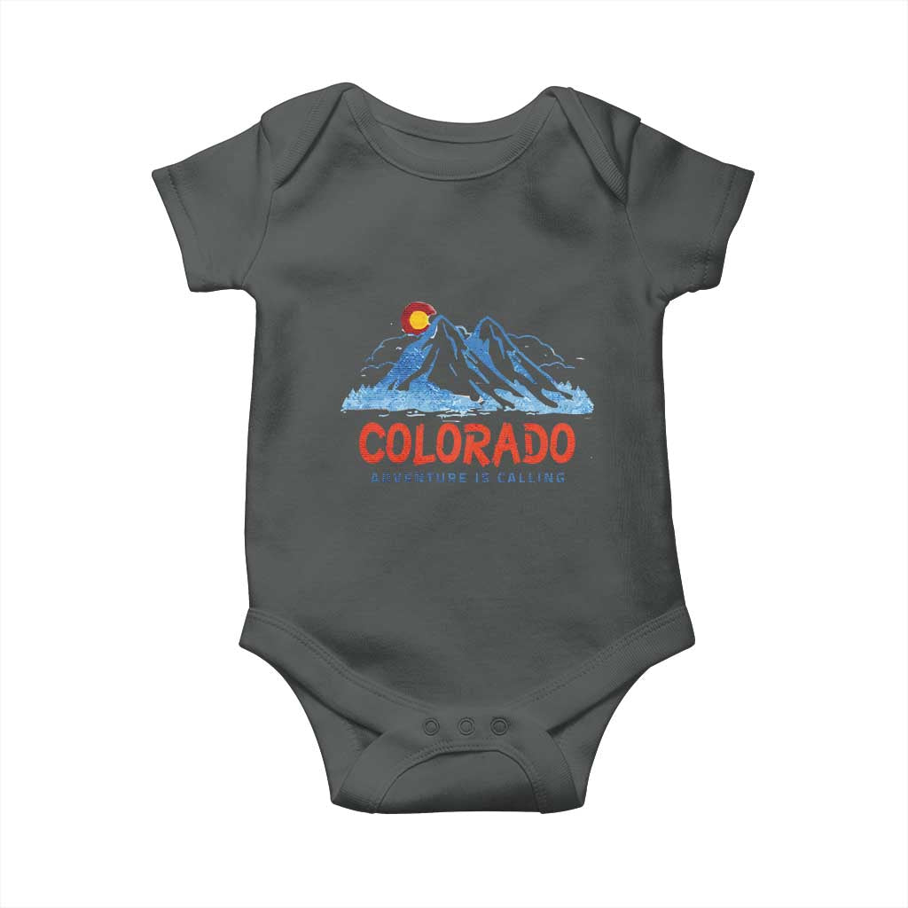 Colorado Baby Onesie Adventure Is Calling Nature Lover Outdoor Activities TS09 Dark Heather Print Your Wear