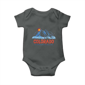 Colorado Baby Onesie Adventure Is Calling Nature Lover Outdoor Activities TS09 Dark Heather Print Your Wear