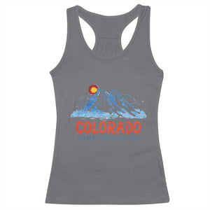Colorado Racerback Tank Top Adventure Is Calling Nature Lover Outdoor Activities TS09 Charcoal Print Your Wear