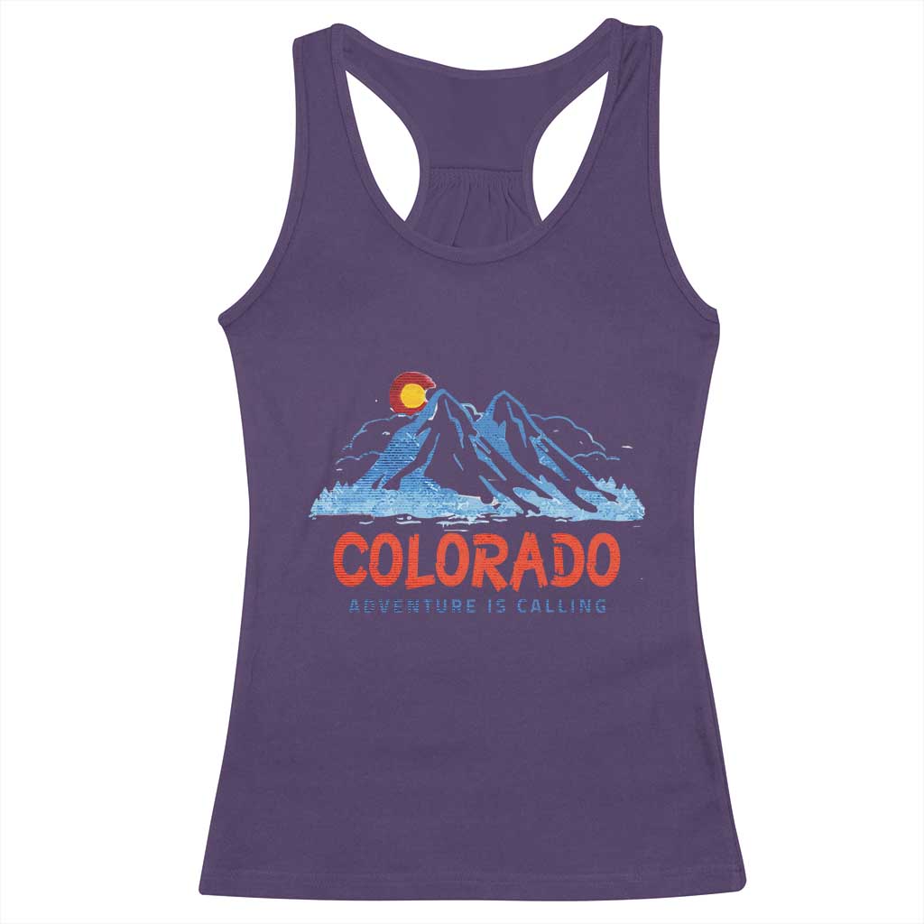 Colorado Racerback Tank Top Adventure Is Calling Nature Lover Outdoor Activities TS09 Purple Print Your Wear