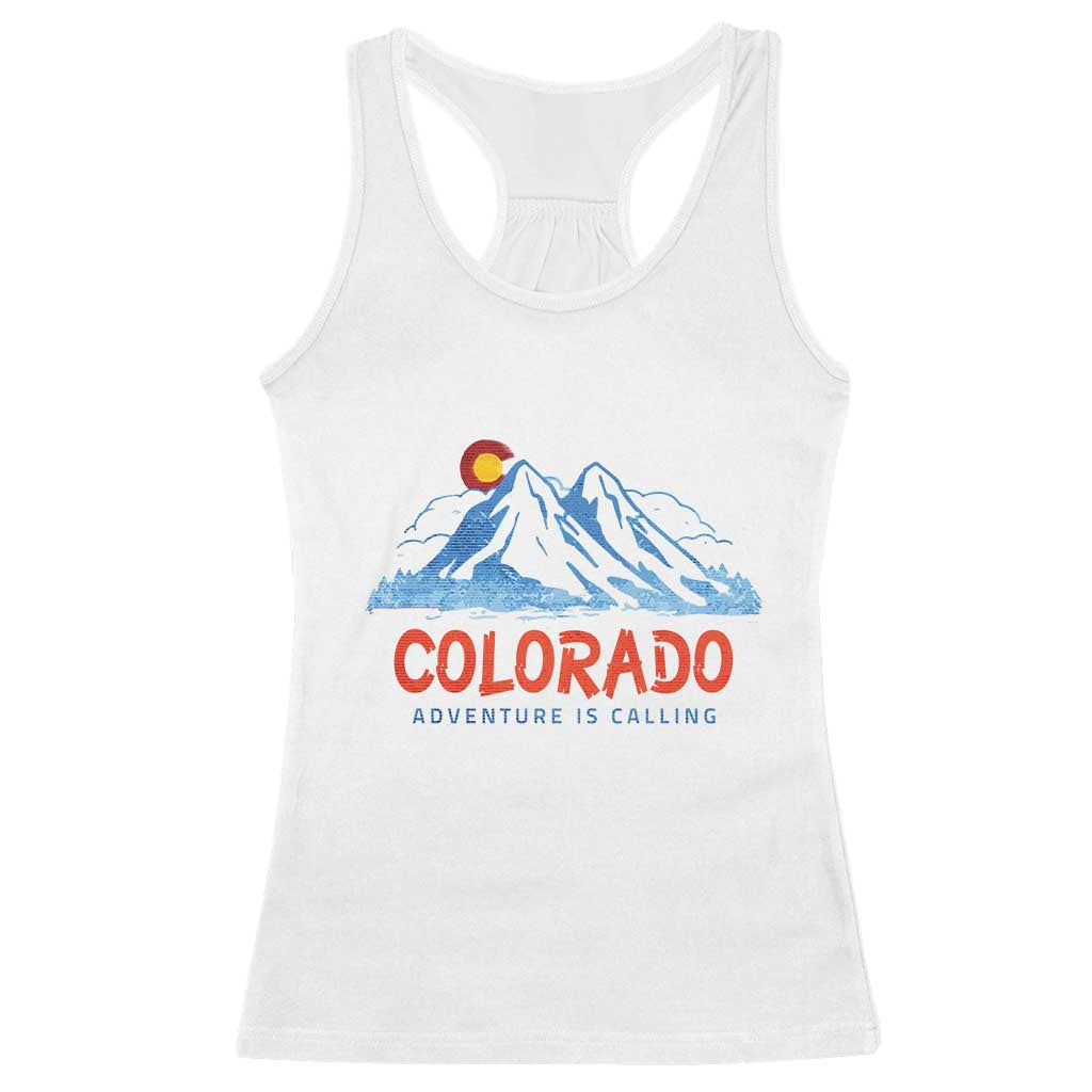 Colorado Racerback Tank Top Adventure Is Calling Nature Lover Outdoor Activities TS09 White Print Your Wear