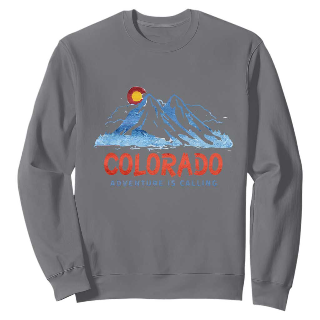 Colorado Sweatshirt Adventure Is Calling Nature Lover Outdoor Activities TS09 Charcoal Print Your Wear