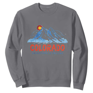 Colorado Sweatshirt Adventure Is Calling Nature Lover Outdoor Activities TS09 Charcoal Print Your Wear