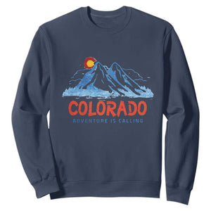 Colorado Sweatshirt Adventure Is Calling Nature Lover Outdoor Activities TS09 Navy Print Your Wear