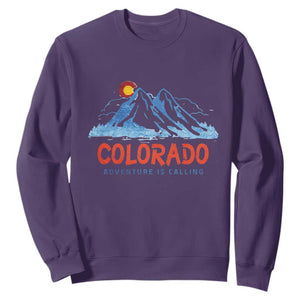 Colorado Sweatshirt Adventure Is Calling Nature Lover Outdoor Activities TS09 Purple Print Your Wear