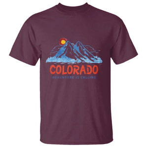 Colorado T Shirt Adventure Is Calling Nature Lover Outdoor Activities TS09 Maroon Print Your Wear