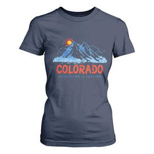 Colorado T Shirt For Women Adventure Is Calling Nature Lover Outdoor Activities TS09 Navy Print Your Wear
