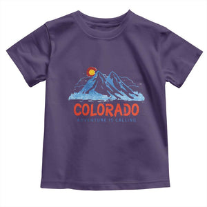 Colorado Toddler T Shirt Adventure Is Calling Nature Lover Outdoor Activities TS09 Purple Print Your Wear