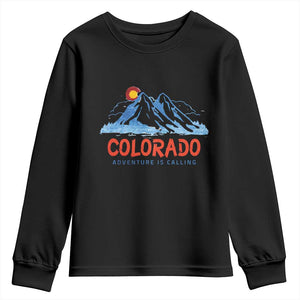 Colorado Youth Sweatshirt Adventure Is Calling Nature Lover Outdoor Activities TS09 Black Print Your Wear