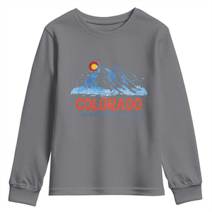 Colorado Youth Sweatshirt Adventure Is Calling Nature Lover Outdoor Activities TS09 Charcoal Print Your Wear