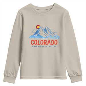 Colorado Youth Sweatshirt Adventure Is Calling Nature Lover Outdoor Activities TS09 Sand Print Your Wear