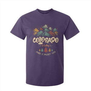 Colorado Is Calling And I Must Go T Shirt For Kid Nature Lover Outdoor Activities TS09 Purple Print Your Wear