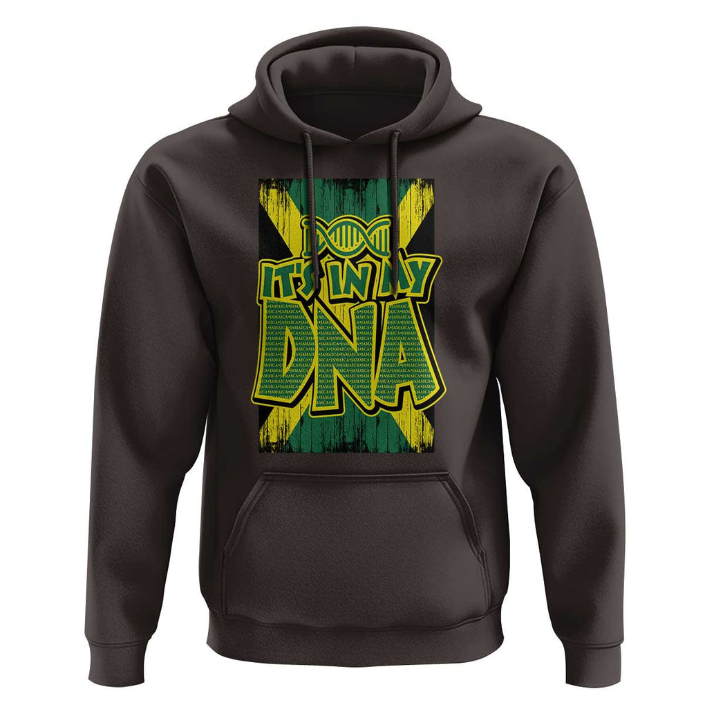 Jamaican Pride Hoodie Jamaica It's In My DNA TS09 Dark Chocolate Print Your Wear