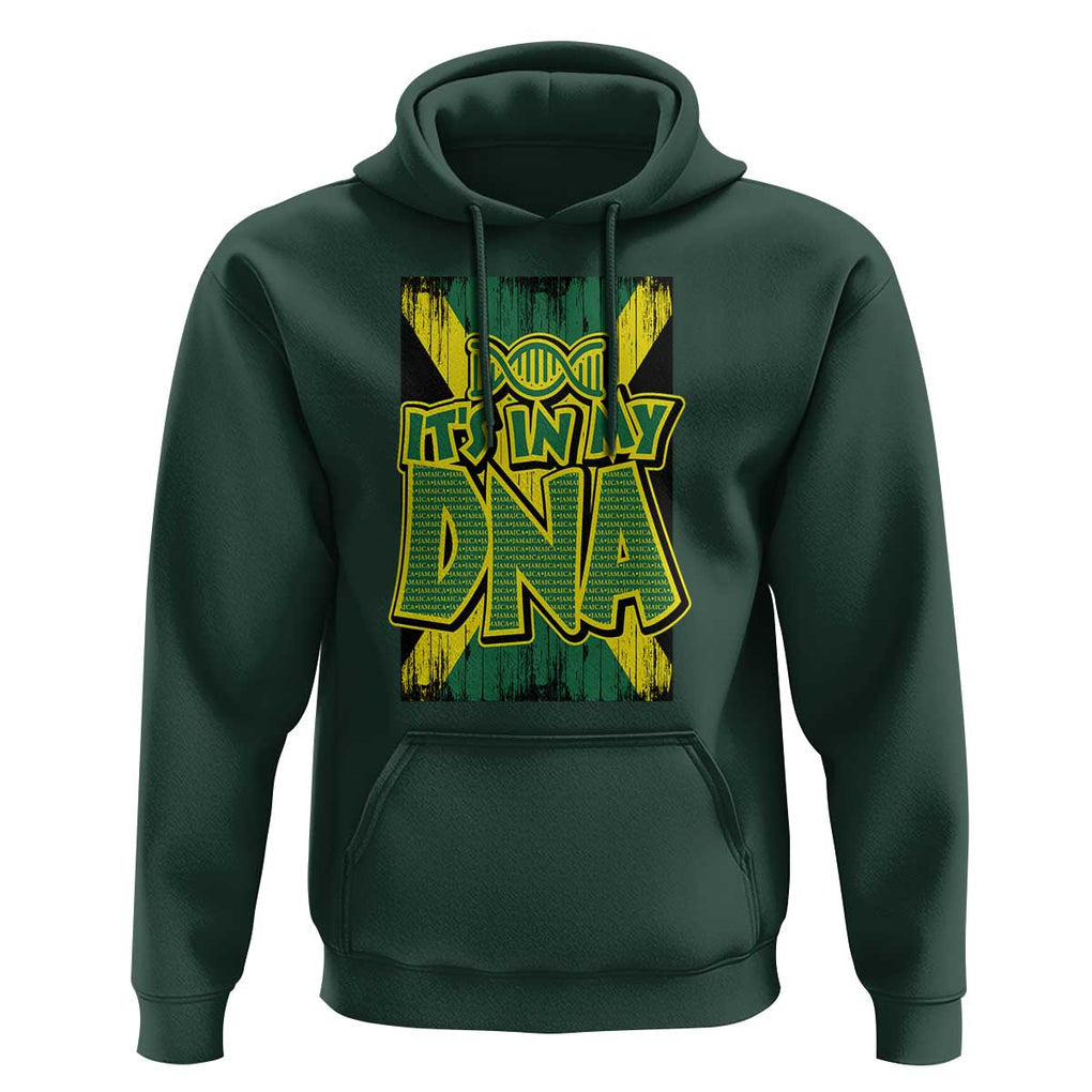 Jamaican Pride Hoodie Jamaica It's In My DNA TS09 Dark Forest Green Print Your Wear