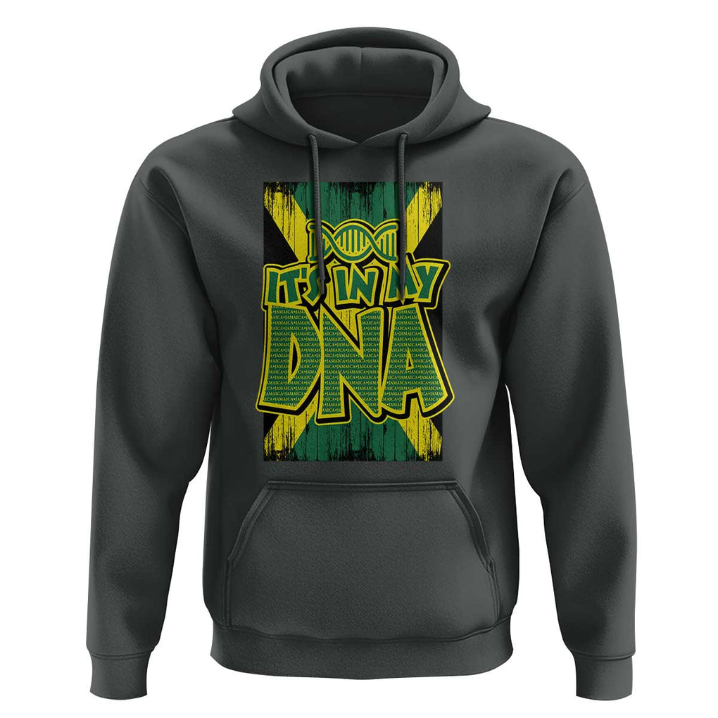 Jamaican Pride Hoodie Jamaica It's In My DNA TS09 Dark Heather Print Your Wear