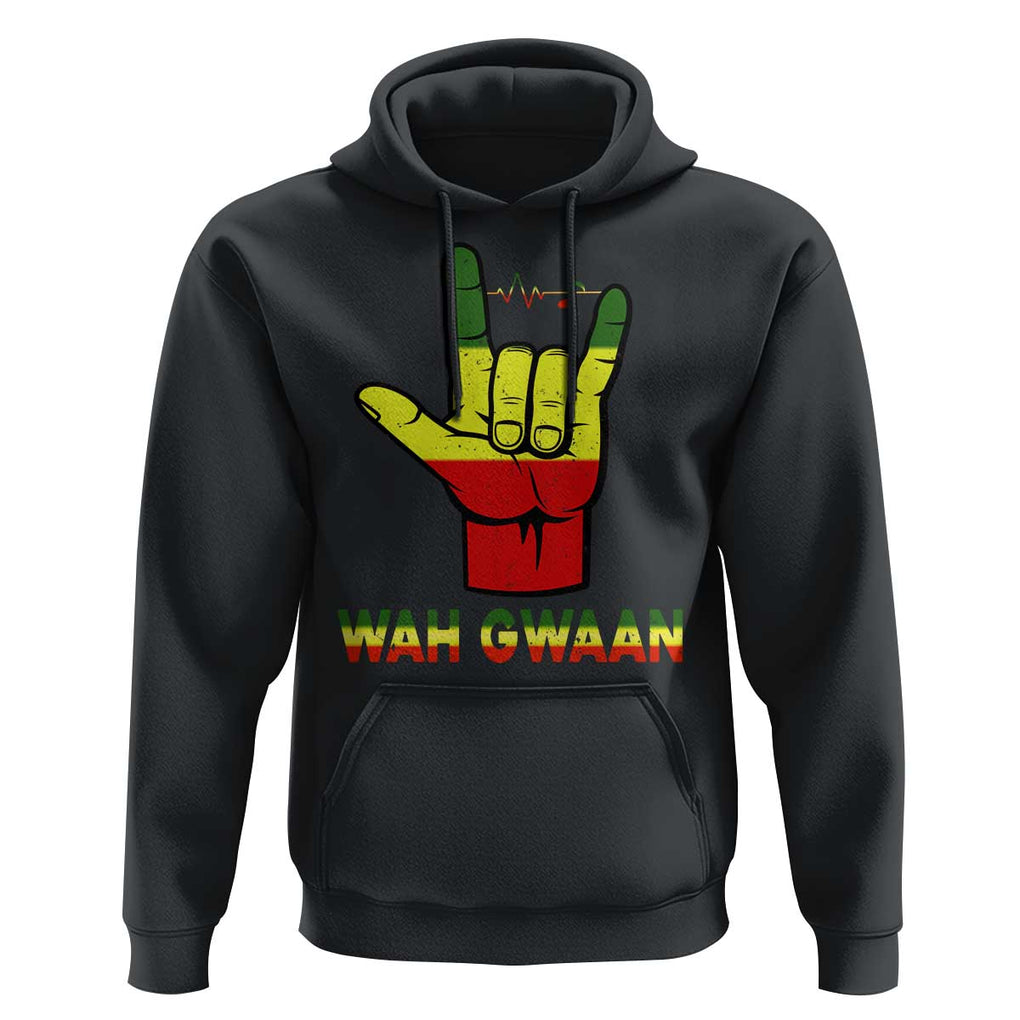 Reggae Lover Hoodie Wah Gwaan Jamaica jamaican TS09 Black Print Your Wear