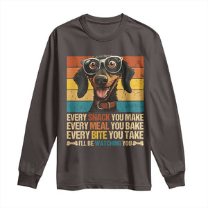 Funny Dog Lover Long Sleeve Shirt I'll Be Watching You TS09 Dark Chocolate Print Your Wear