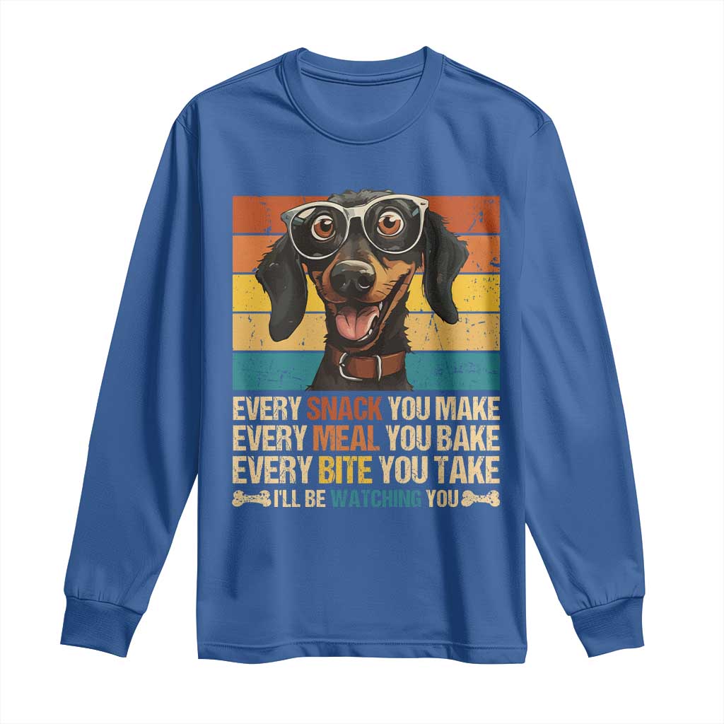 Funny Dog Lover Long Sleeve Shirt I'll Be Watching You TS09 Royal Blue Print Your Wear
