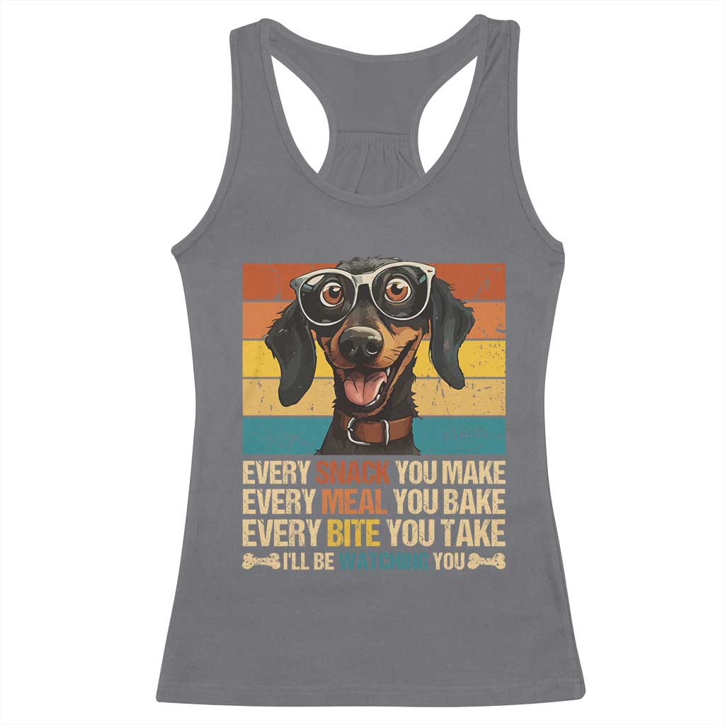 Funny Dog Lover Racerback Tank Top I'll Be Watching You TS09 Charcoal Print Your Wear