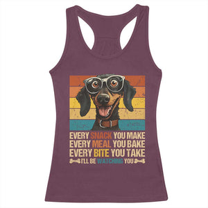 Funny Dog Lover Racerback Tank Top I'll Be Watching You TS09 Maroon Print Your Wear