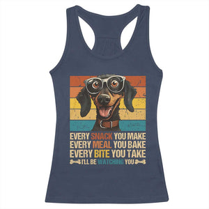 Funny Dog Lover Racerback Tank Top I'll Be Watching You TS09 Navy Print Your Wear