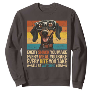 Funny Dog Lover Sweatshirt I'll Be Watching You TS09 Dark Chocolate Print Your Wear