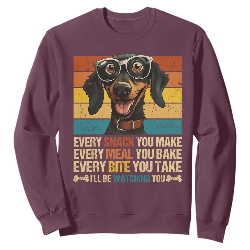 Funny Dog Lover Sweatshirt I'll Be Watching You TS09 Maroon Print Your Wear