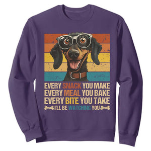 Funny Dog Lover Sweatshirt I'll Be Watching You TS09 Purple Print Your Wear